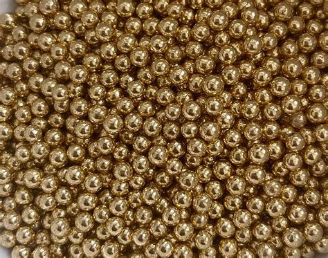 mm metallic gold pearls  mini