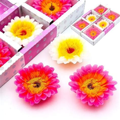 Buy Creative Space Floating Flower Wax Candles - Delicate & Vibrant ...