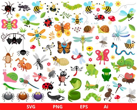 Bugs Clipart Insects Clipart Butterfly Clipart Bugs Clipart Etsy