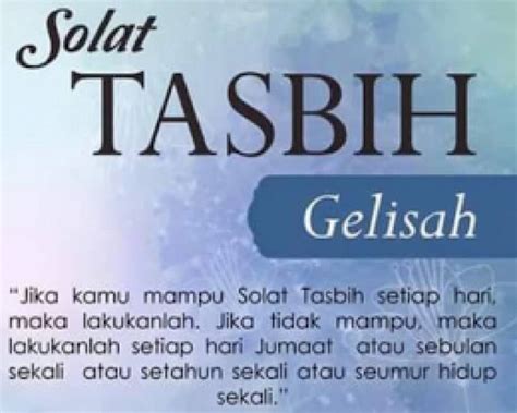 Kelebihan Solat Sunat Tasbih - J-Net USA