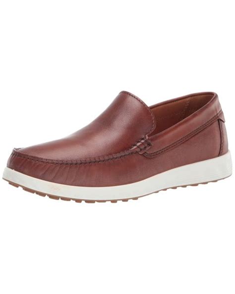 Ecco Leather S Lite Moc Classic Driving Style Loafer In Cognac Brown