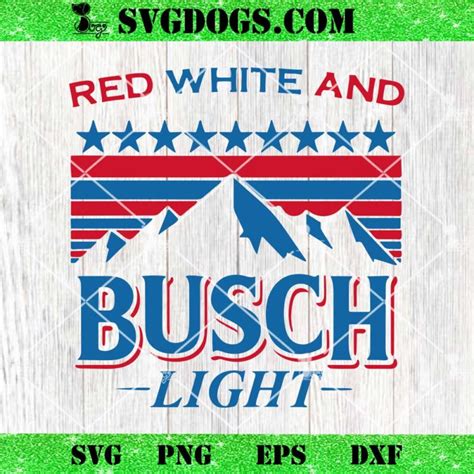 Red White And Busch Light Svg Png