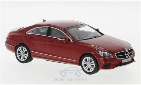 Miniature Mercedes CLS 1 43 Norev C218 Metallic Rouge 2014 Voiture