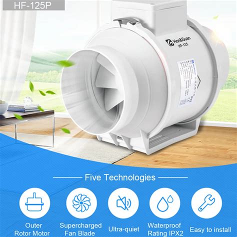 Hon Guan Ventilador De Conducto Silencioso En L Nea Extractor De Aire