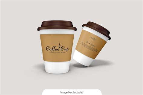 Premium PSD Coffee Cup With Cardboard Mockup