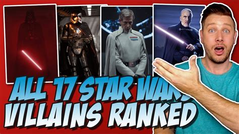 All 17 Star Wars Villains Ranked From Worst To Best YouTube