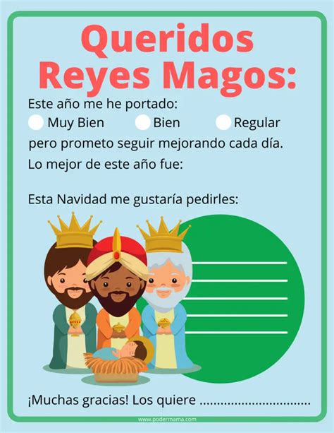 Carta Para Los Reyes Magos Imprimible Gratis Poder Mamá