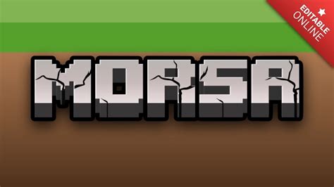 Morsa D Minecraft Generatore Di Effetti Di Testo