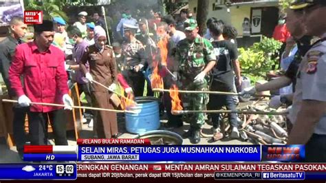 Polres Subang Musnahkan Ribuan Miras Demi Ketenangan Ramadan Video