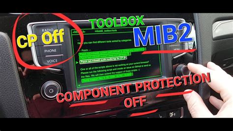 Mib Component Protection Off Cp Off Via Toolbox Technisat Unit Vw