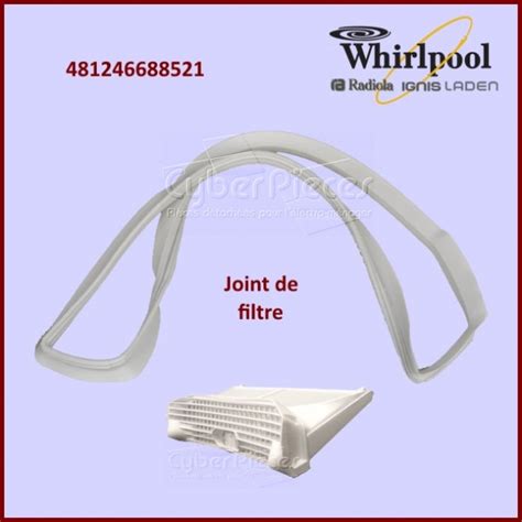 Joint De Filtre Whirlpool 481246688521 Pièces sèche linge