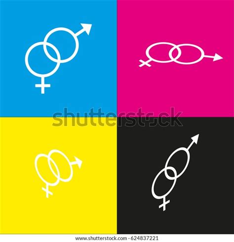 Sex Symbol Sign Vector White Icon Stock Vector Royalty Free 624837221 Shutterstock