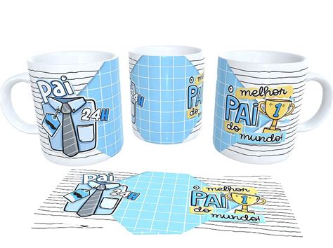 Caneca De Porcelana Pai Hrs Dia Dos Pais Brainer Personaliza Es