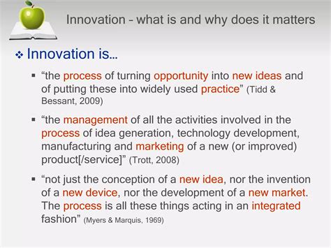 The Concept of Innovation and Innovation Management | PPTX