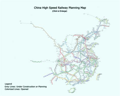China High-Speed Train Network: 8 North-South & 8 East-West Rail Lines