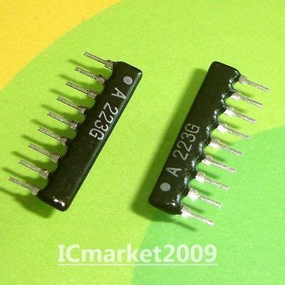 50 PCS A09 223G A223G 22K Ohm 22KR 8 Commoned Resistor Network Array 9