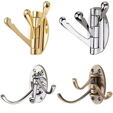 Buy Swivel Coat Hook Folding Solid Metal Heavy Duty Swing Arm Triple Hook Wall