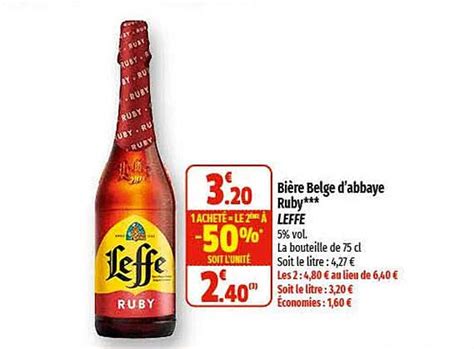 Promo Bi Re Belge D Abbaye Ruby Leffe Chez Coccinelle Supermarch