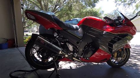 New Yoshimura R 77 Full Exhaust For My Zx14r Youtube