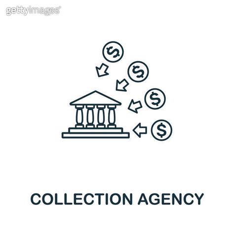 Collection Agency Icon Outline Style Thin Line Creative Collection