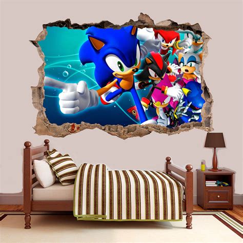 Sonic Wall Decal Wall Sticker Wall Decor Etsy