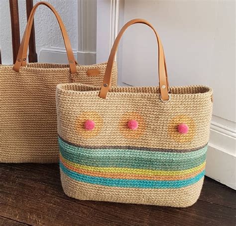 Tote Bag Cabas En Jute Au Crochet Tendance Et Naturel Isado