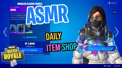 Asmr Fortnite Moncler Skins Are Back Daily Item Shop 🎮🎧 Relaxing Whispering 😴💤 Youtube