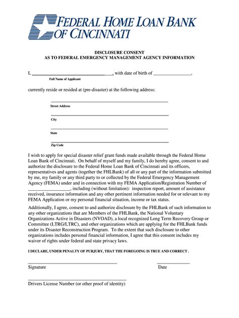 Fillable Online Fema Written Consent Form Fax Email Print Pdffiller