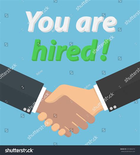 Hiring Concept Business Handshake You Hired Stock Vector Royalty Free