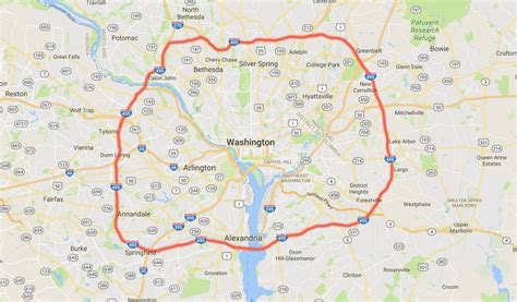 Map Of I 75 In Georgia with Exits Capital Beltway Map I 495 Interstate ...