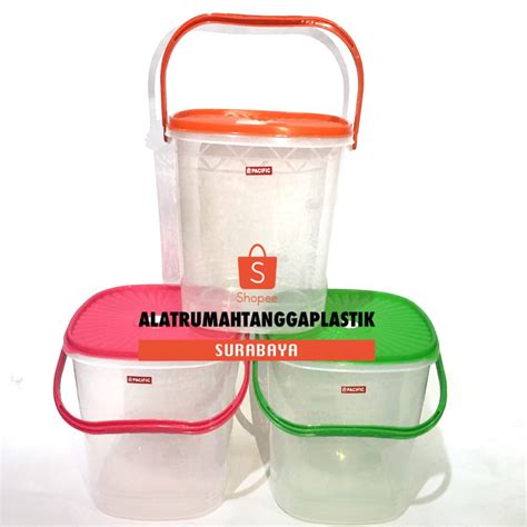 Jual Pc Toples Plastik Liter Segi Toples Liter Kotak Toples