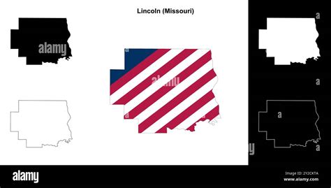 Lincoln County (Missouri) outline map set Stock Vector Image & Art - Alamy