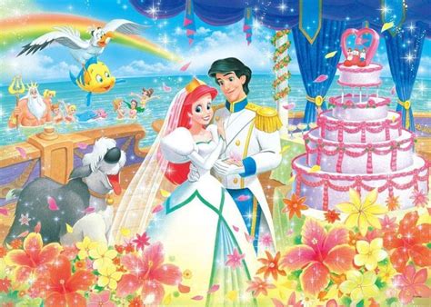 Tenyo Japan Jigsaw Puzzle (D-500-464) Ariel's Royal Wedding (500 Pieces ...