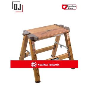 Jual Tangga Lipat 1 Step Krisbow Motif Kayu Matrial Alumunium Max 150kg