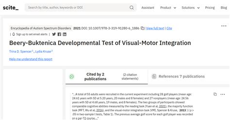 Beery Buktenica Developmental Test Of Visual Motor Integration Scite