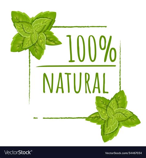 100 natural logo design green eco stamp color Vector Image