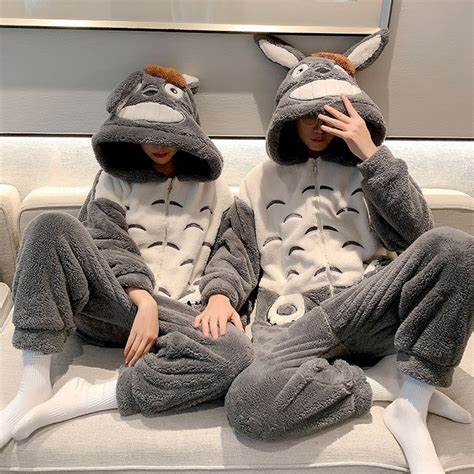 Totoro Onesie Matching Pajamas For Couples Christmas Pjs - Luckyonesie.com