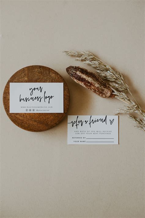 Referral Card Template Refer a Friend Rewards Card Client - Etsy