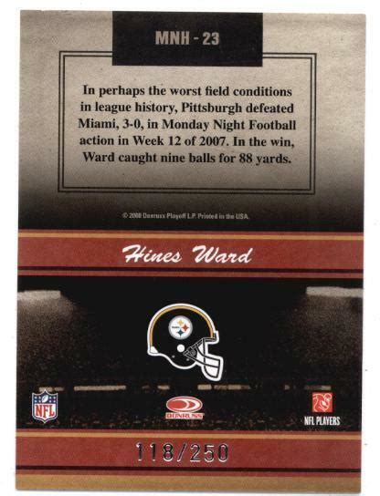 2008 Donruss Classics Monday Night Heroes 23 Hines Ward Steelers NM MT