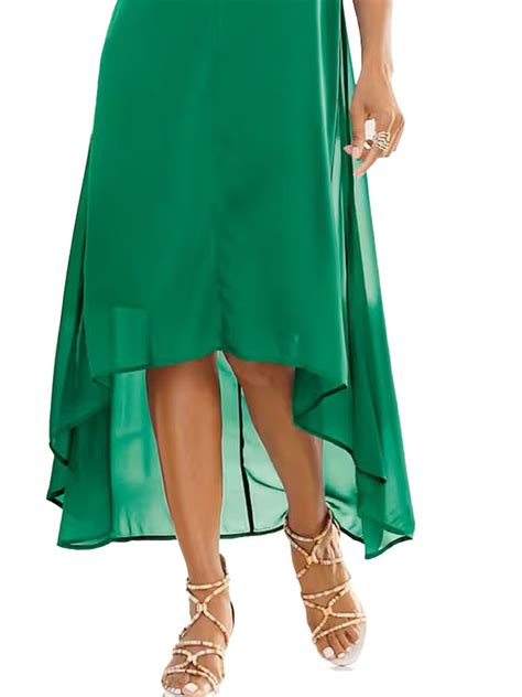 Ashro Green Lena Hi Low Maxi Dress Plus Size To Us Xl