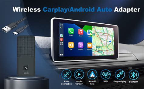 Amazon Podofo Wireless CarPlay Android Auto Adapter 2 In 1