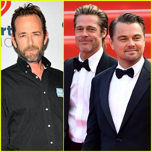 Brad Pitt Leonardo Dicaprio Recall Working With Luke Perry Brad