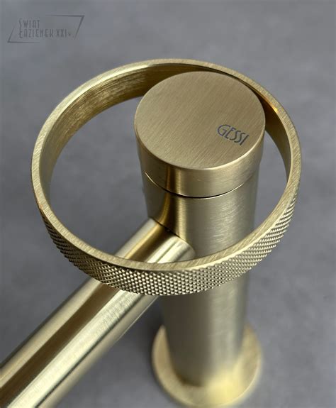 Gessi Anello Bateria Umywalkowa Brushed Brass Pvd