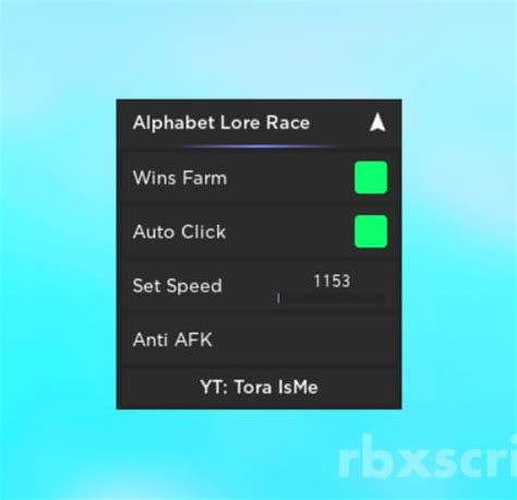 Alphabet Lore Race Wins Farm Auto Click Anti Afk Scripts Rbxscript