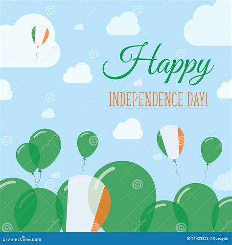 Ireland Independence Day Flat Patriotic Design. Stock Vector ...