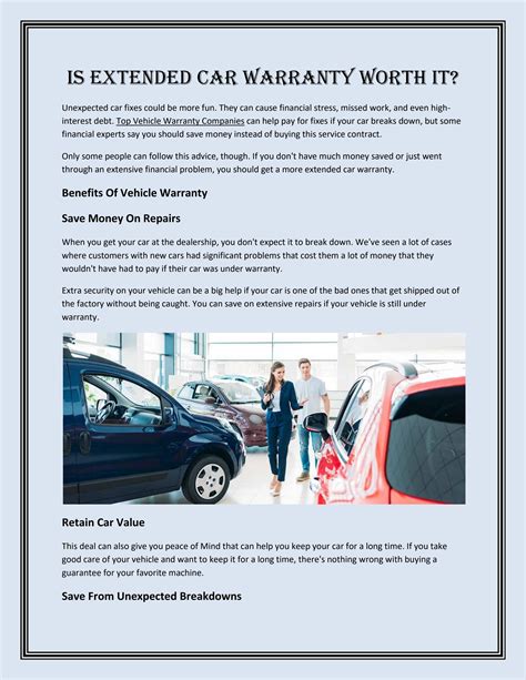 Is Extended Car Warranty Worth It? by Car Warranty Reviews - Issuu