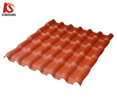 Kunshang Spanish Royal Synthetic Resin Pvc Roof Roofing Tile Hoja