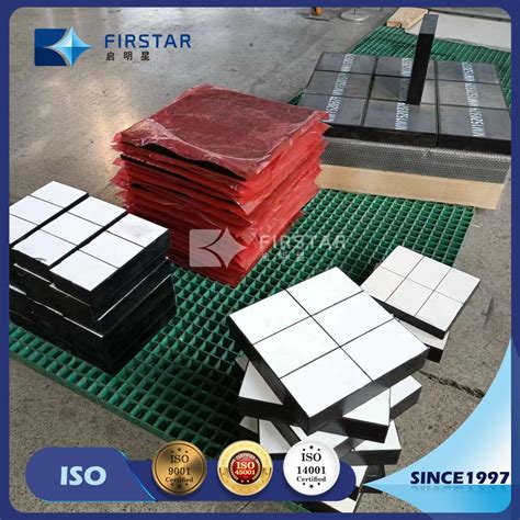 Alumina Ceramic Tile Vulcanize With Rubber Sheet Wear Liner Used In