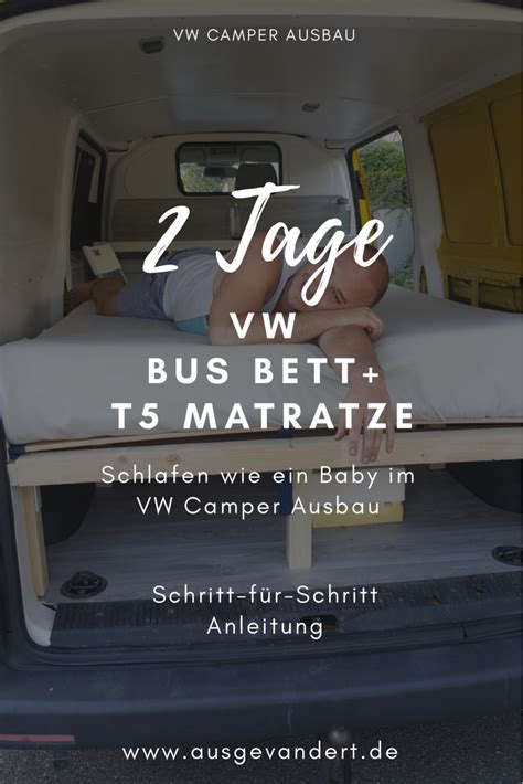 In 2 Tagen fertig mit dem VW Bus Bett selber bauen Schritt für