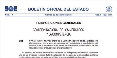 La Cnmc Aprueba La Circular De Acceso Y Conexi N A Redes De Transporte